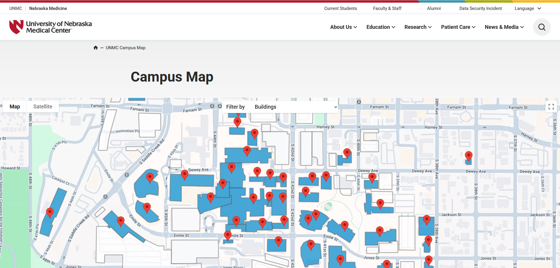 UNMC Campus Map